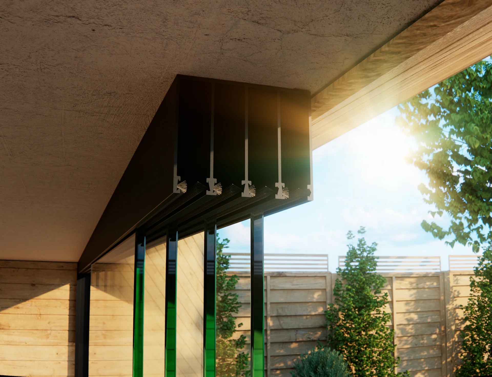 Balkon Glasschiebewände